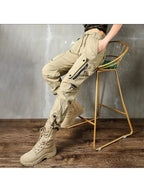 Casual Cotton Blend Overalls Pants