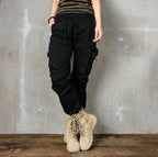 Casual Cotton Blend Overalls Pants