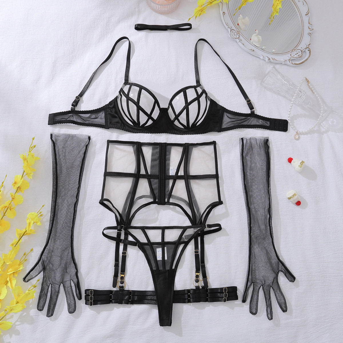 Mesh Body Shaping Lingerie Set
