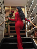 Womens Knitted Hooded Two-Piece Set Dress Gym Set