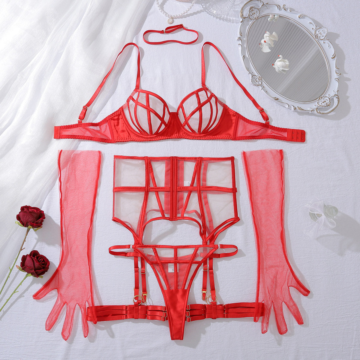 Mesh Body Shaping Lingerie Set