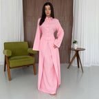 Zen Style Buttoned Long Sleeve Dress Set