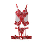 Embroidered Lace Lingerie Two-Piece Set